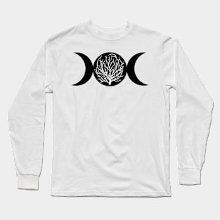 Triple Moon with Tree of Life Long Sleeve T-Shirt